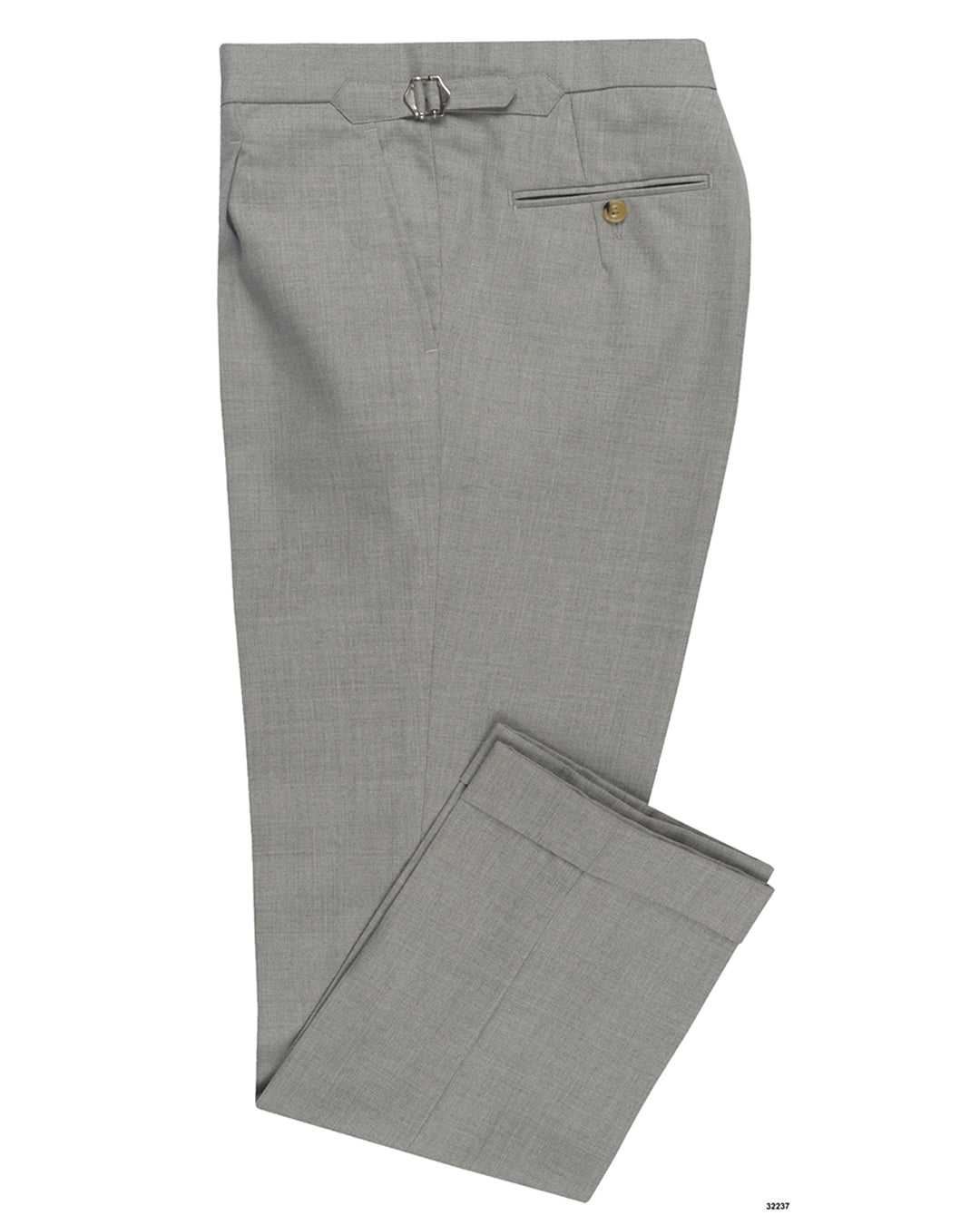 Holland & Sherry Crispaire Light Grey Solid - 1