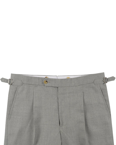 Holland & Sherry Crispaire Light Grey Solid