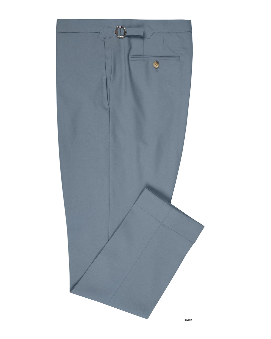 Dugdale Fine Worsted Pant - Light Blue Plain - 1