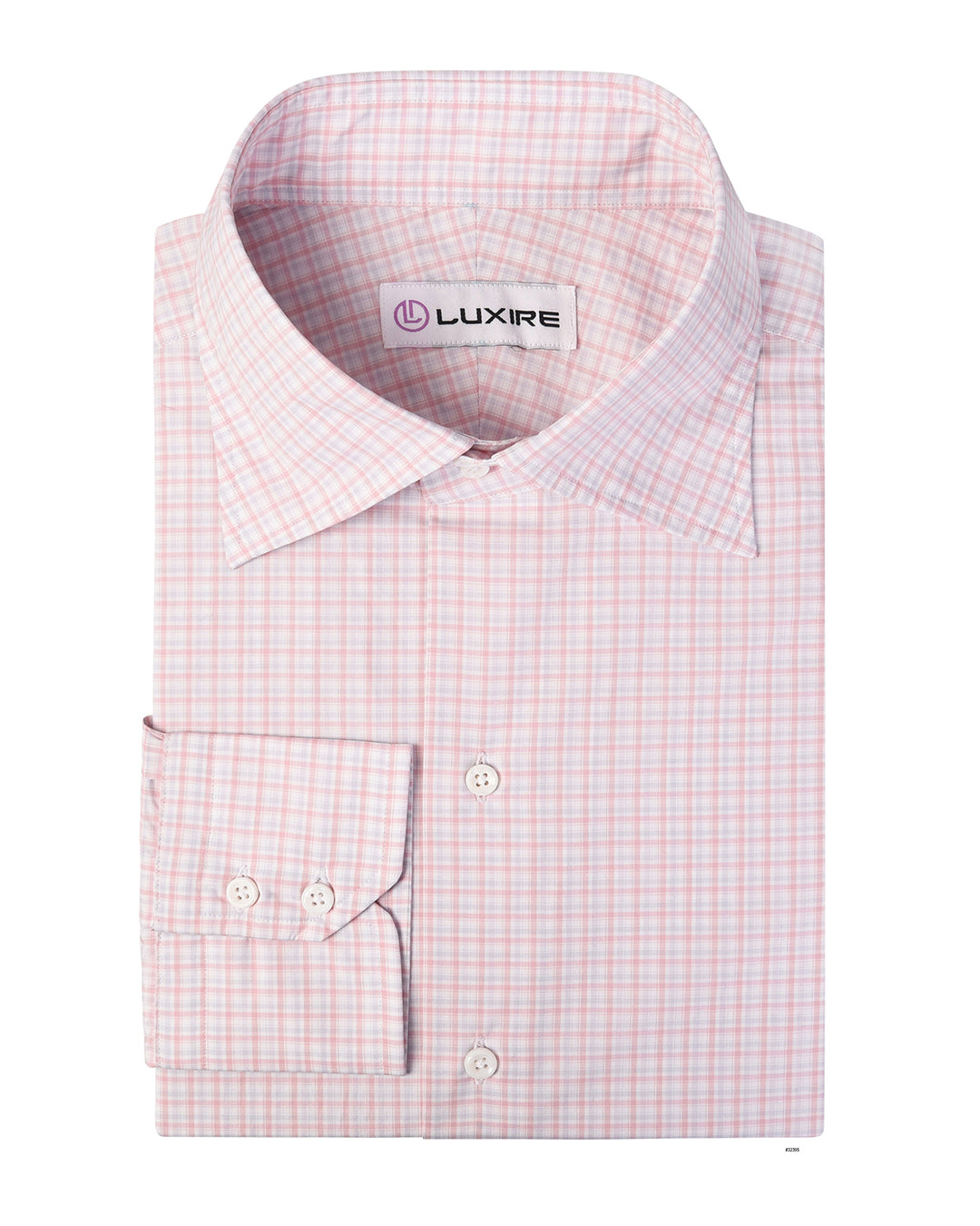 Alumo Salmon Pink and Grey Mini Tartan Checks - 1