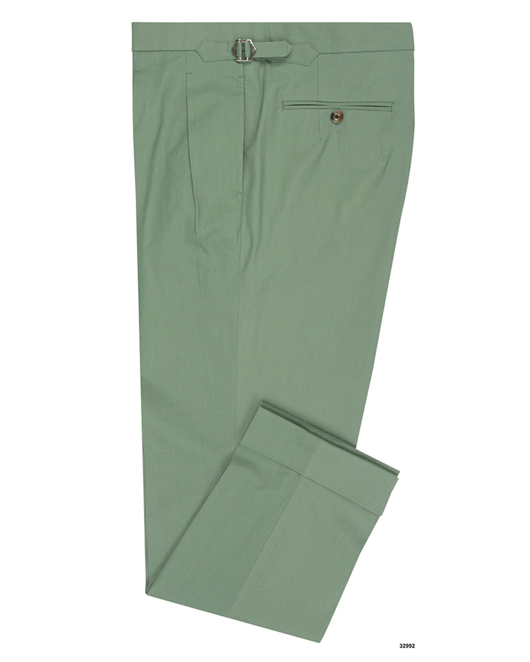 Chino: Green Slub Chambray - 1