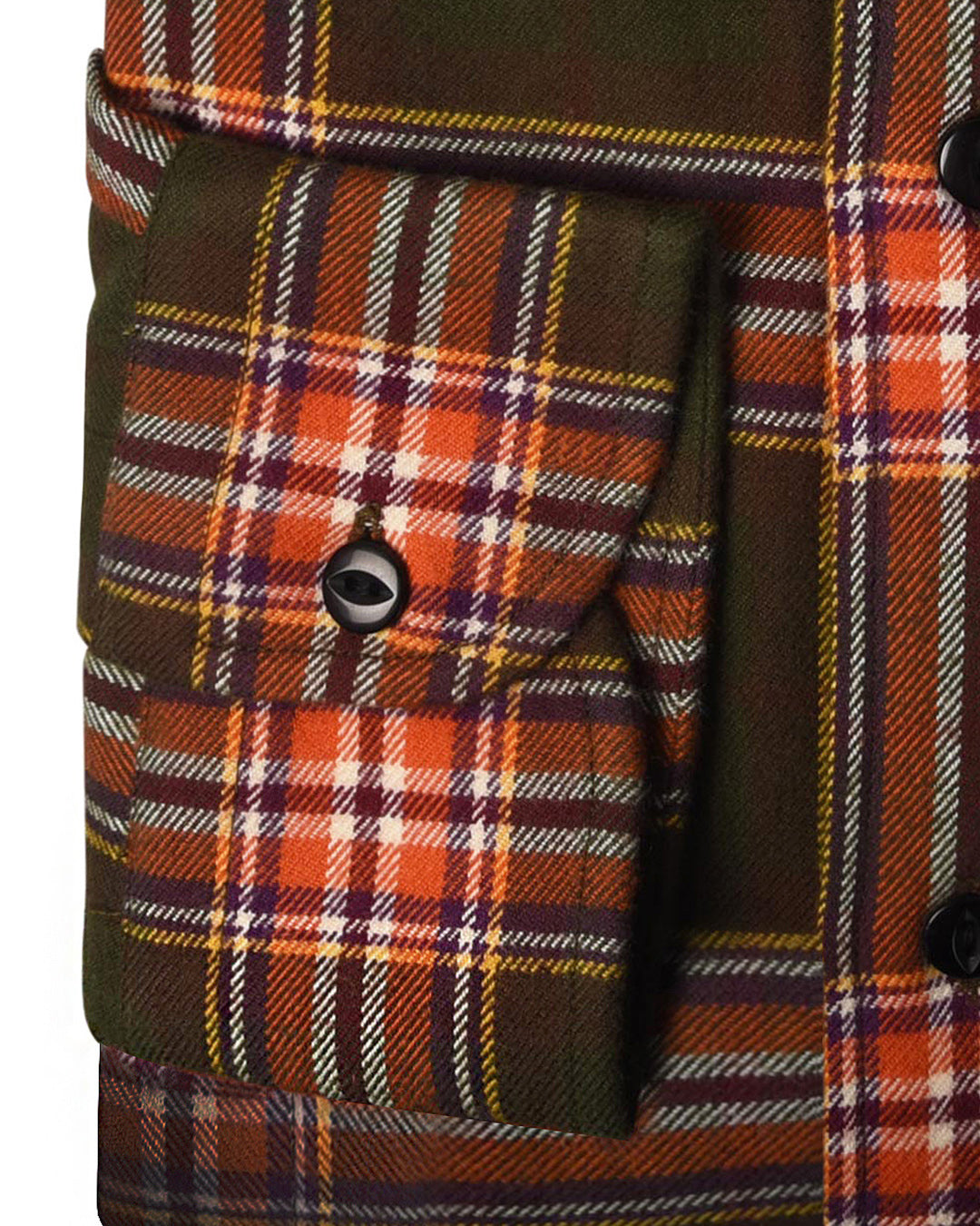 Green Orange Plaid Flannel - 3