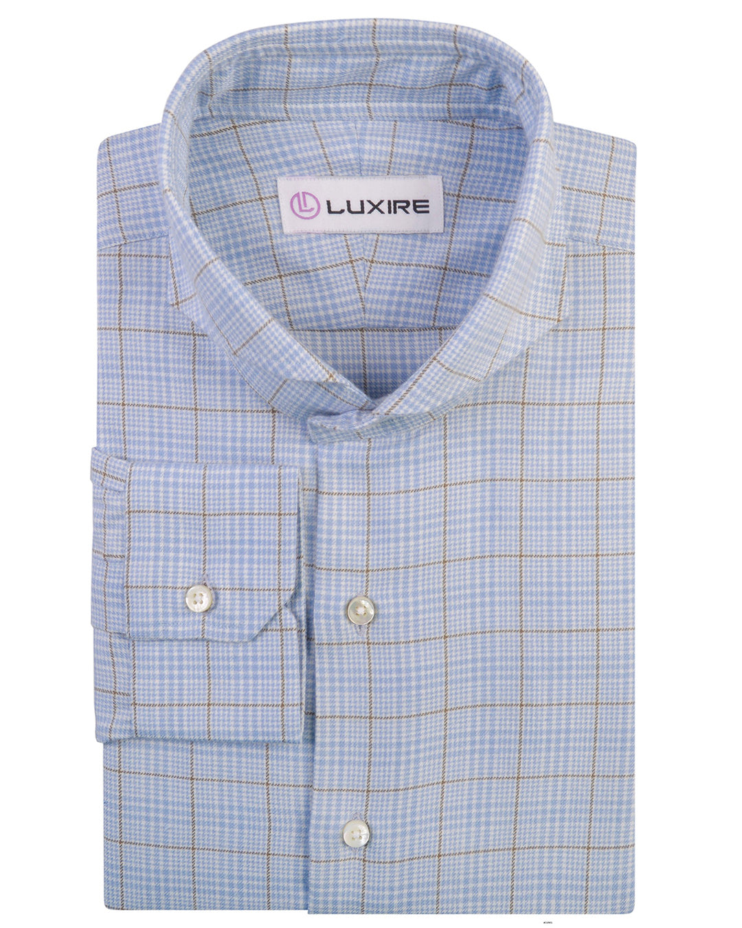 Cashmerello Alumo: Pastle Blue Olive Glen Checks - 1