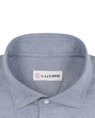 Teal Blue Twill Flannel Shirt