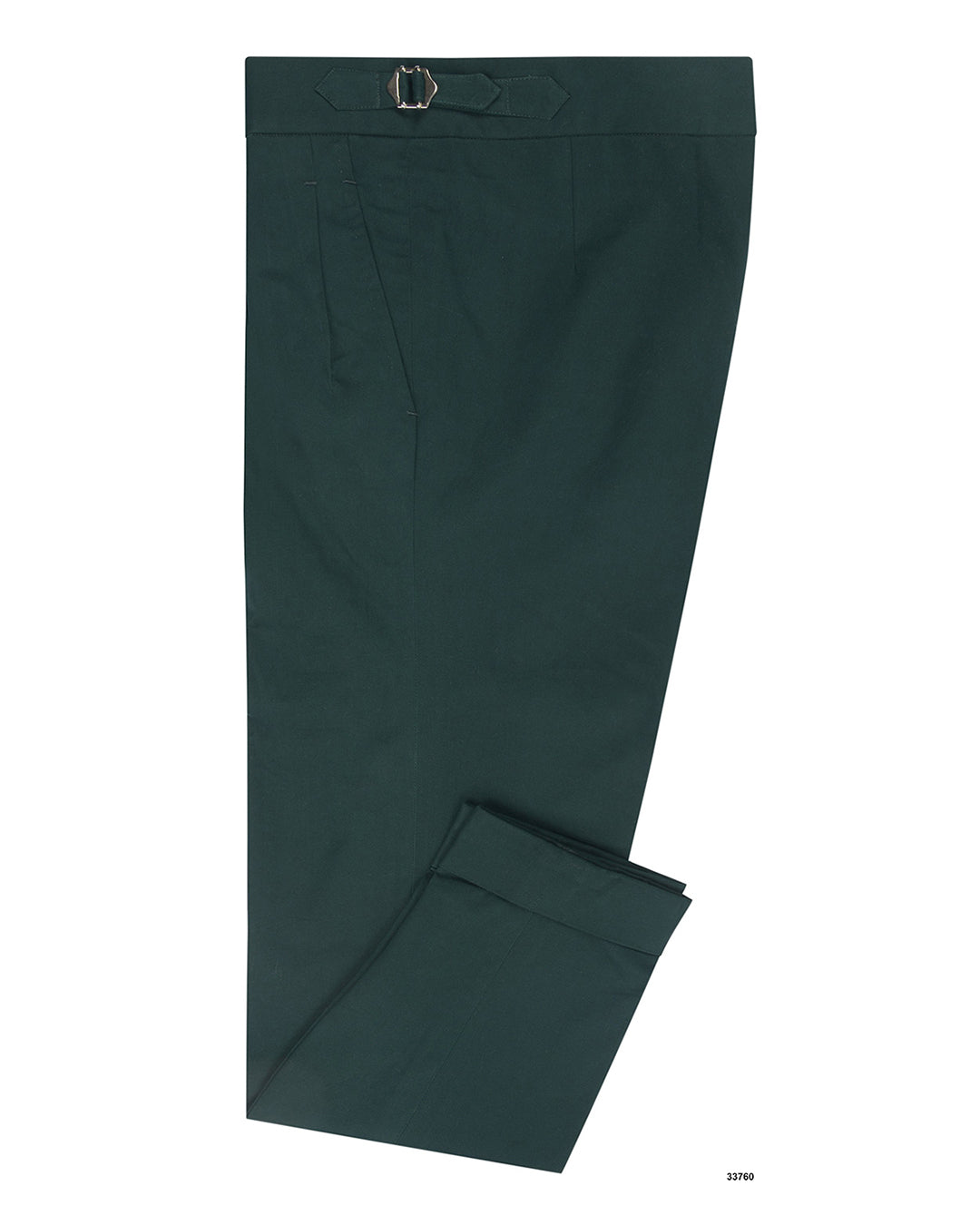 Bottle Green Soft Twill Pant - 1