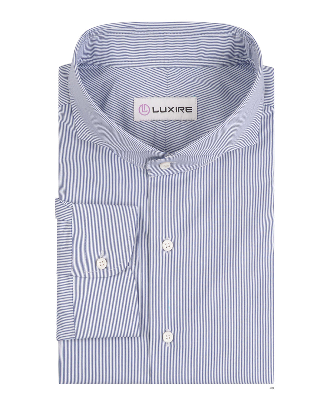 Blue White Pin Stripes - 1