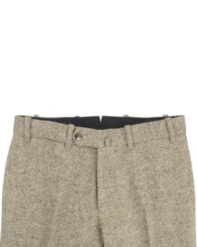 Molloy Plain Donegal Tweed Pants - Cream