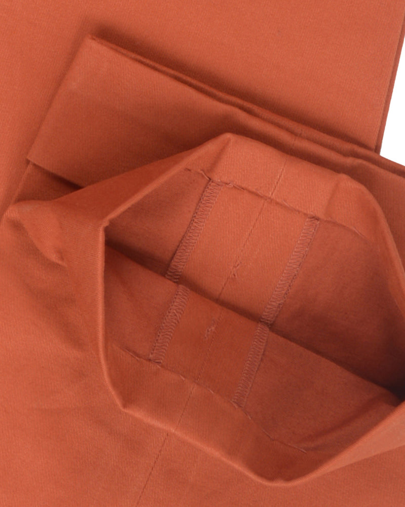 Soft Burnt Orange Twill Chino