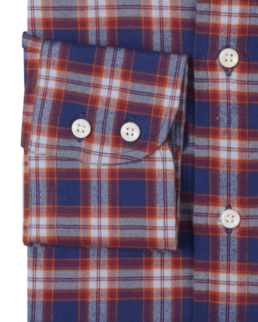 Navy Plum Tattersall Soft Twill - 3