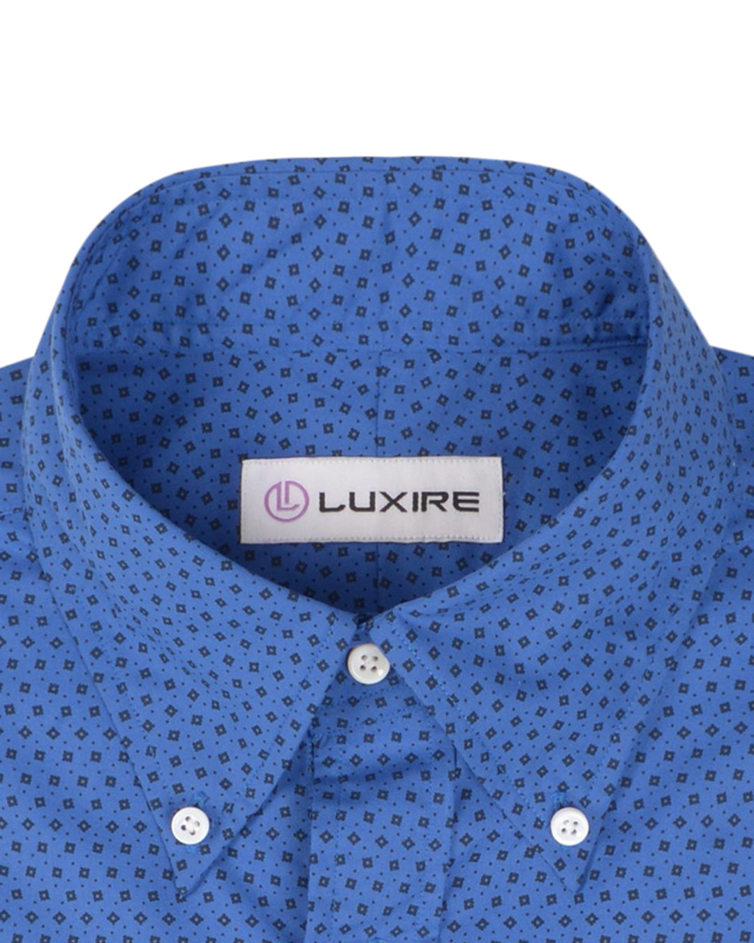 Black Dot Prints on Royal Blue - 2
