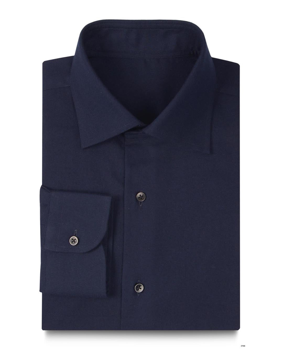 Cashmerello Alumo: Dark Navy Blue Cotton Twill - 1