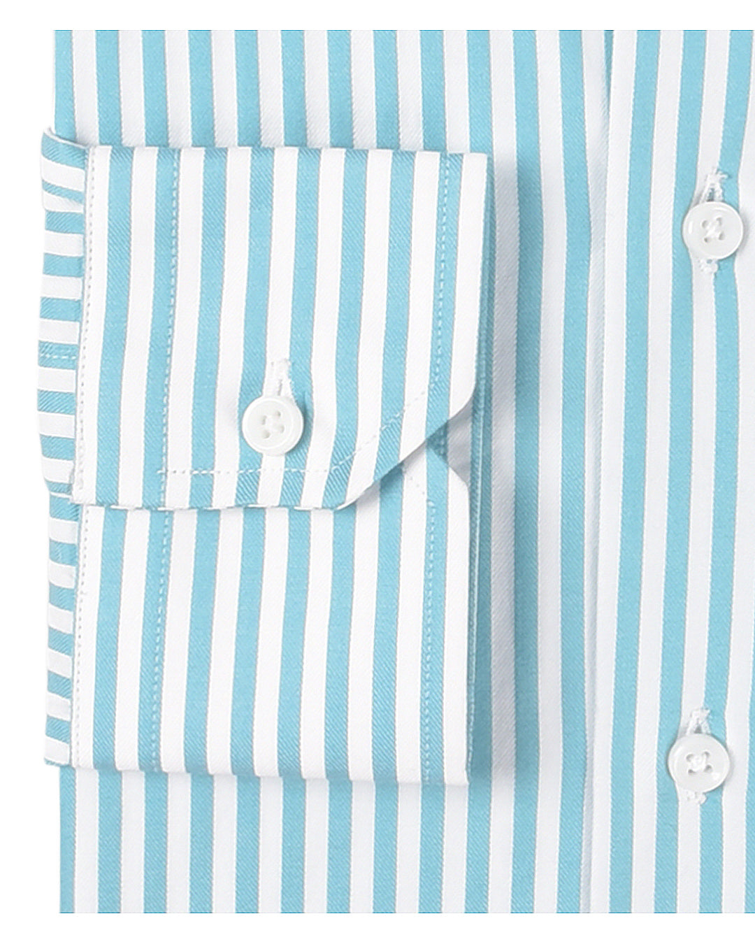 Aqua Blue Dress Stripes Dobby on White - 3