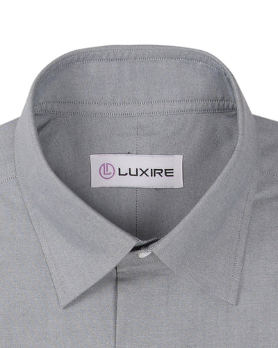 Silver Grey Pinpoint Oxford