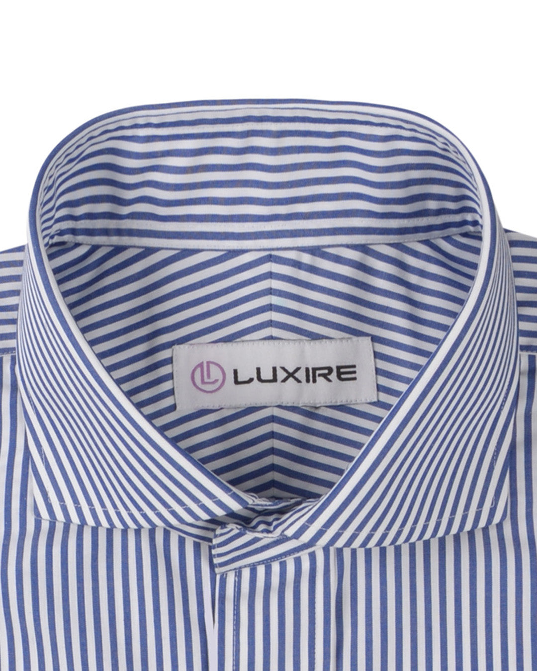Dark Bijou Blue Pencil Stripes on White - 2