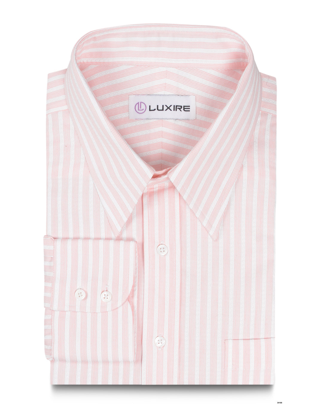 Pink Stripes on Textured White - 1