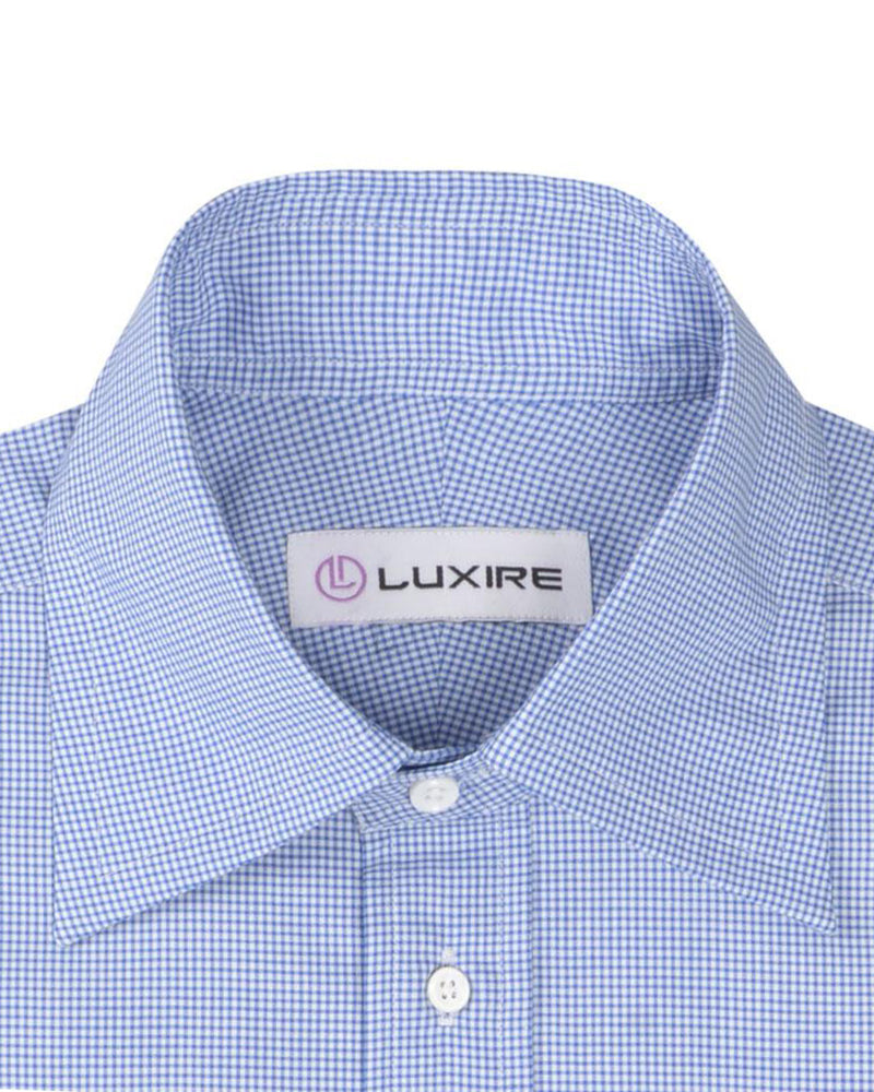 Blue Micro Gingham Checks