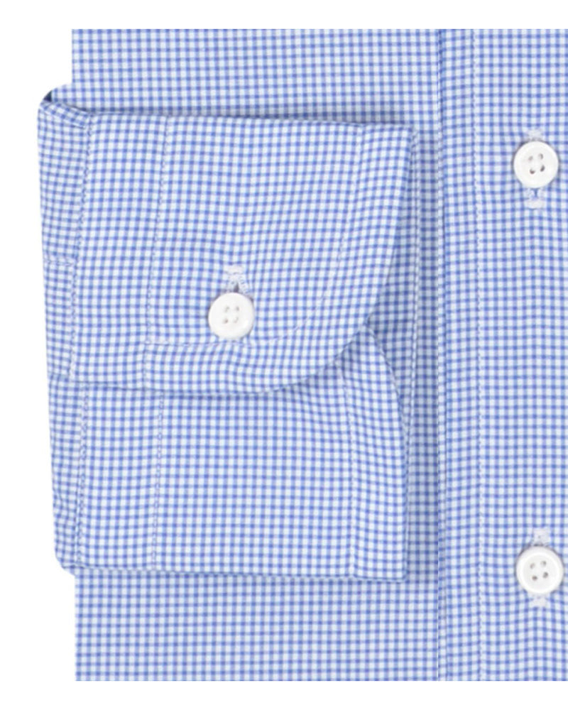 Blue Micro Gingham Checks