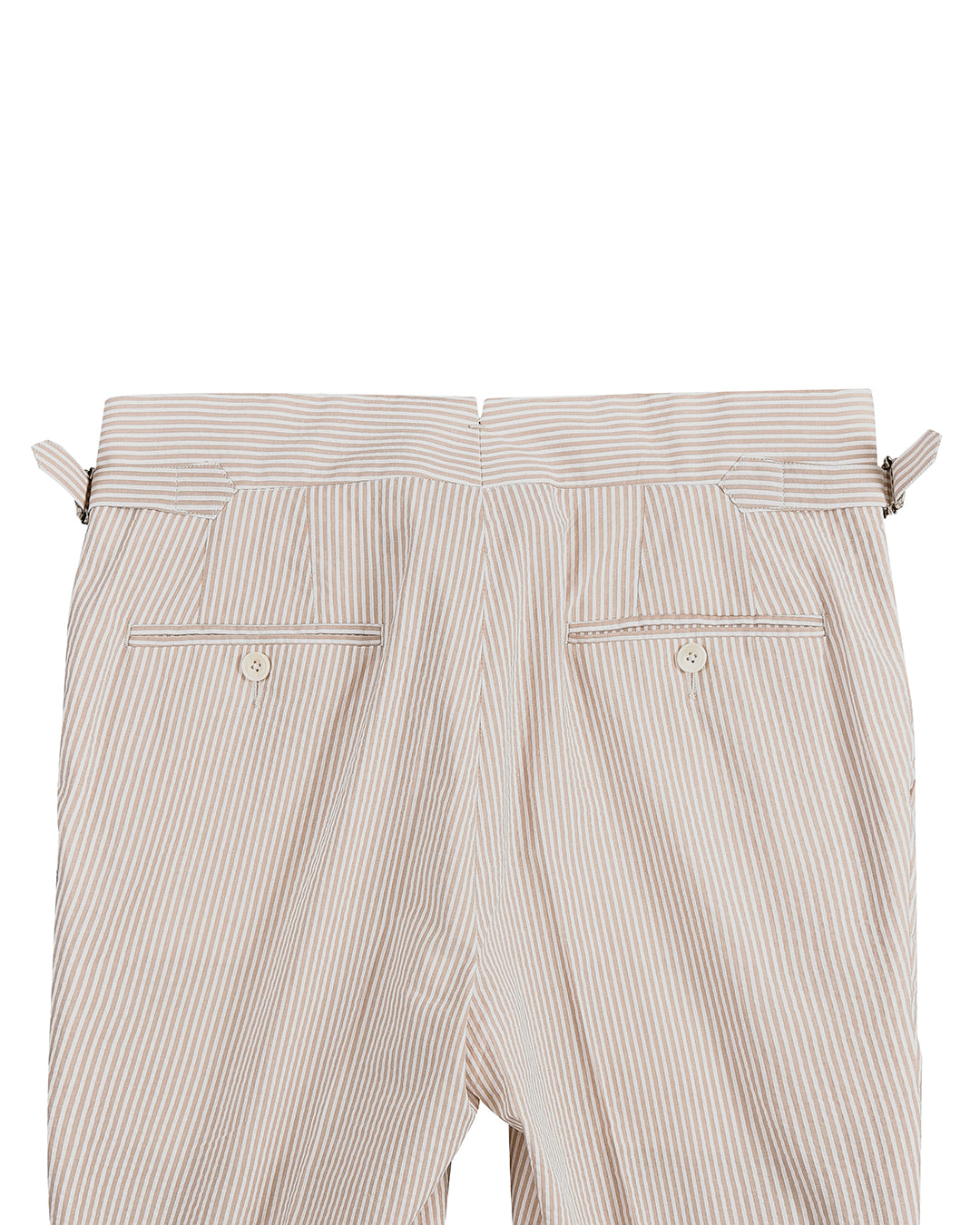 Brown Tan Stripes Seersucker - 4