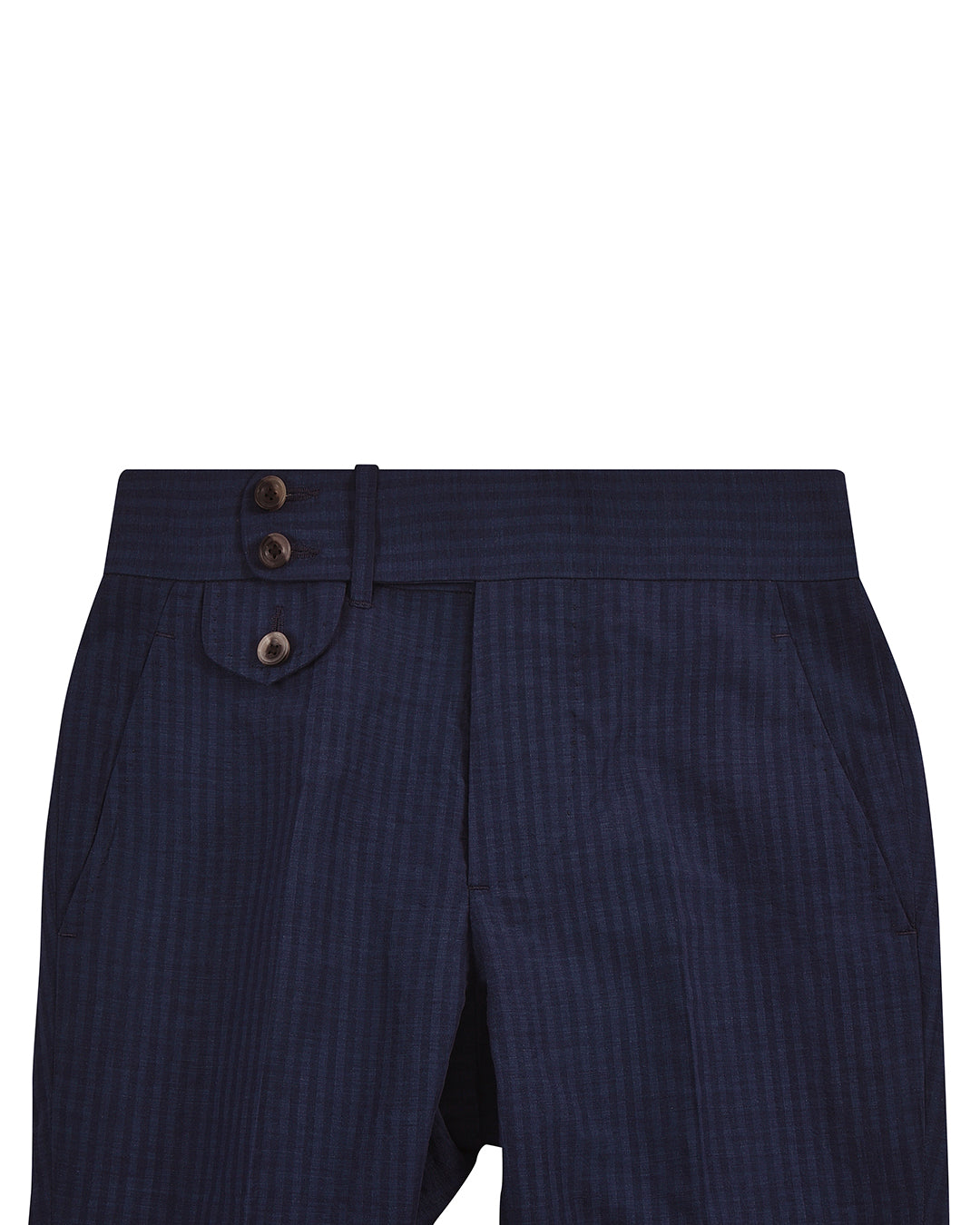 Loro Piana: Dark Blue Stripe Seersucker - 3