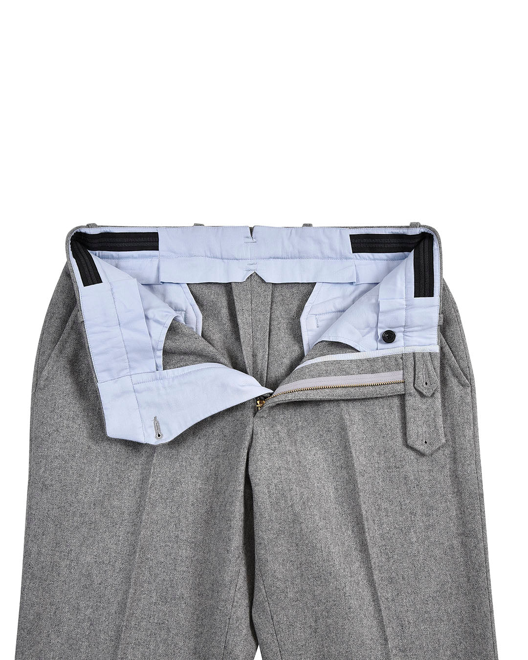 Grey Wool Flannel Dress Pant - 3