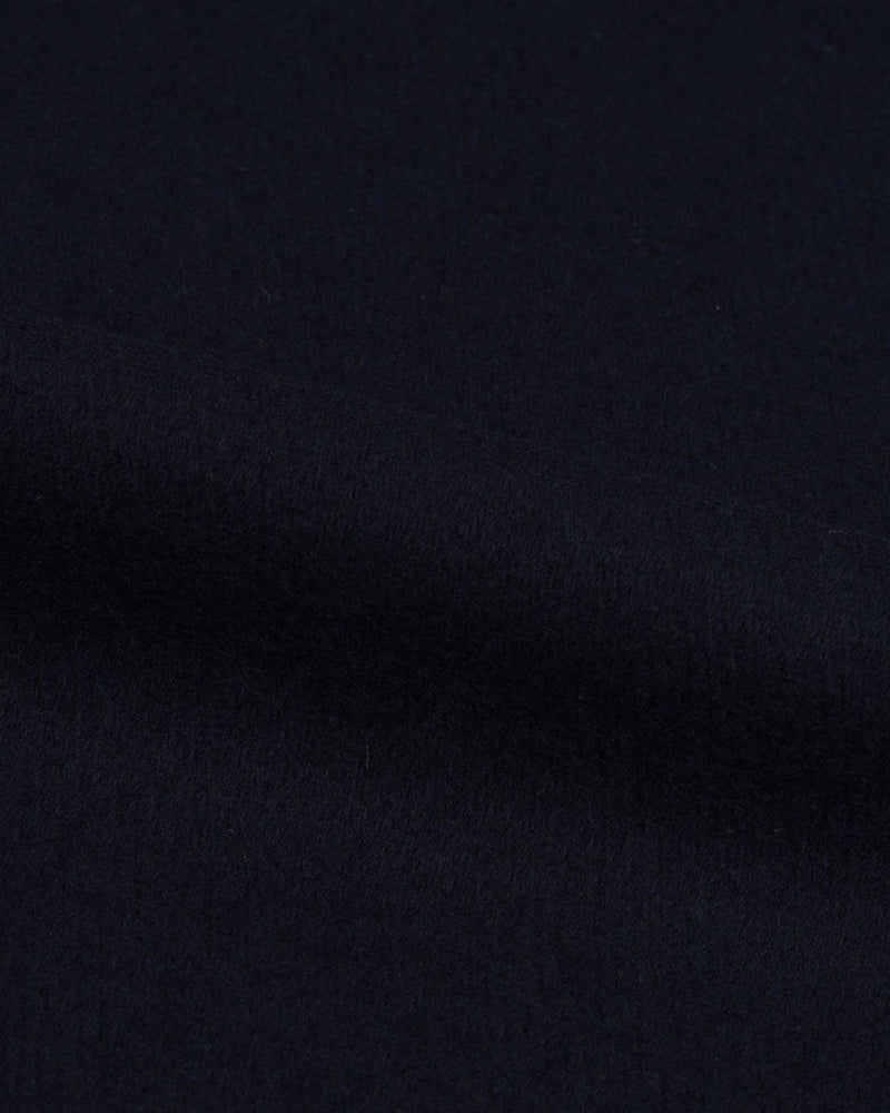 Dark Navy Twill Wool Topcoat