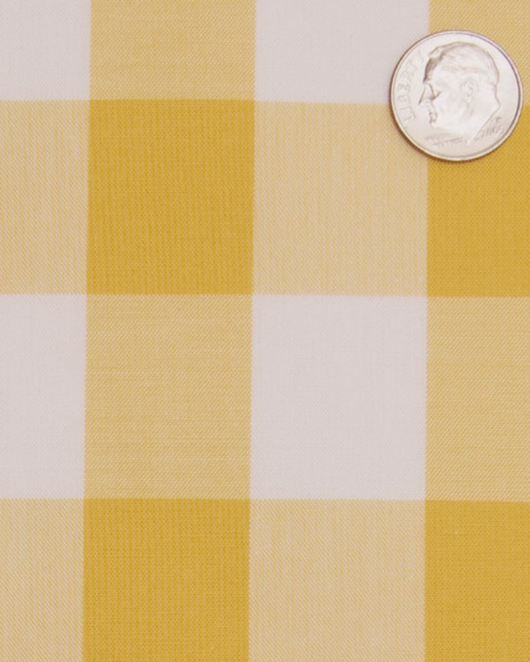 Golden Yellow Windowpane Checks On White - 5