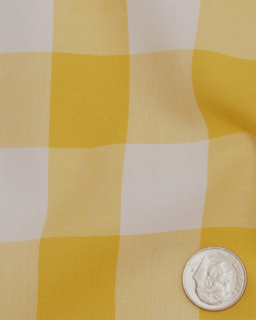 Golden Yellow Windowpane Checks On White - 4