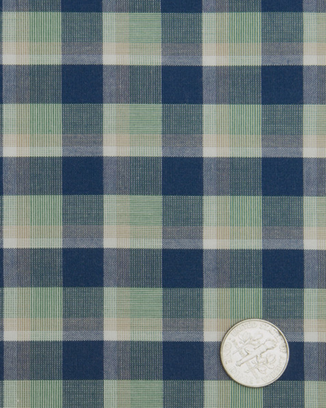 Blue Green Tartan Plaid On White - 4