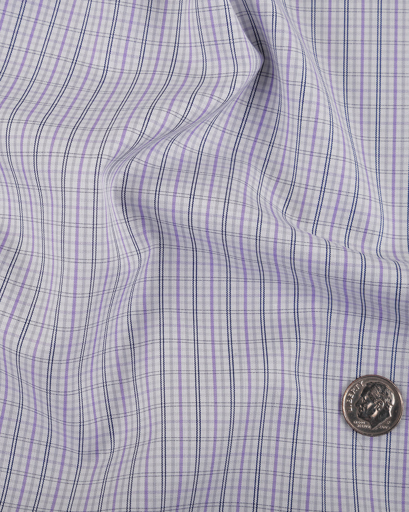 Alumo Navy and Purple Tattersall Checks