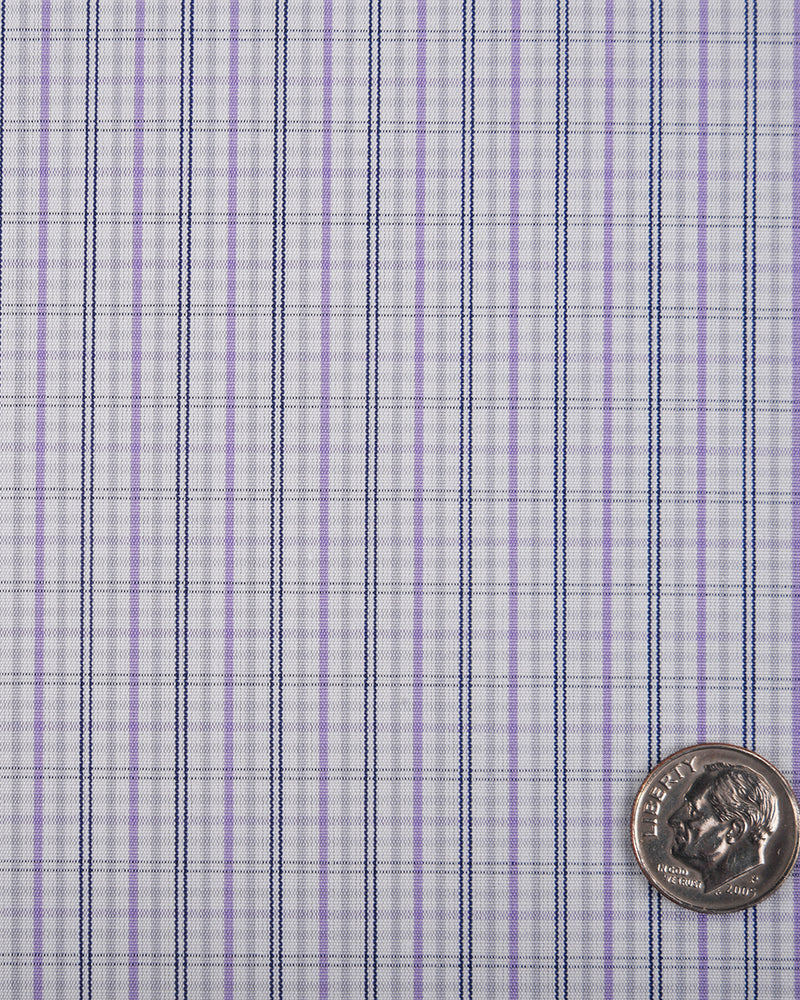 Alumo Navy and Purple Tattersall Checks