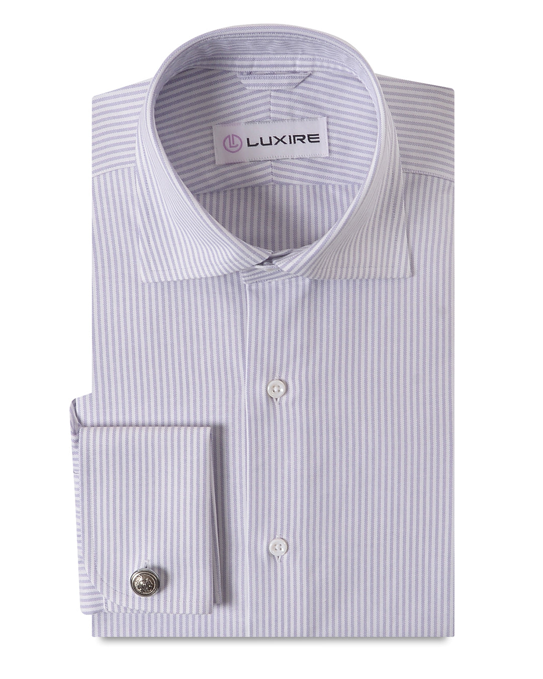 Alumo Heather Oxford  Purple Dress Stripes - 1