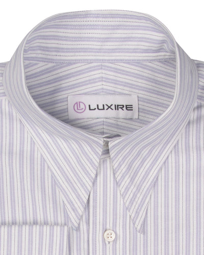 Alumo Oxford  Light Purple and Navy Stripes
