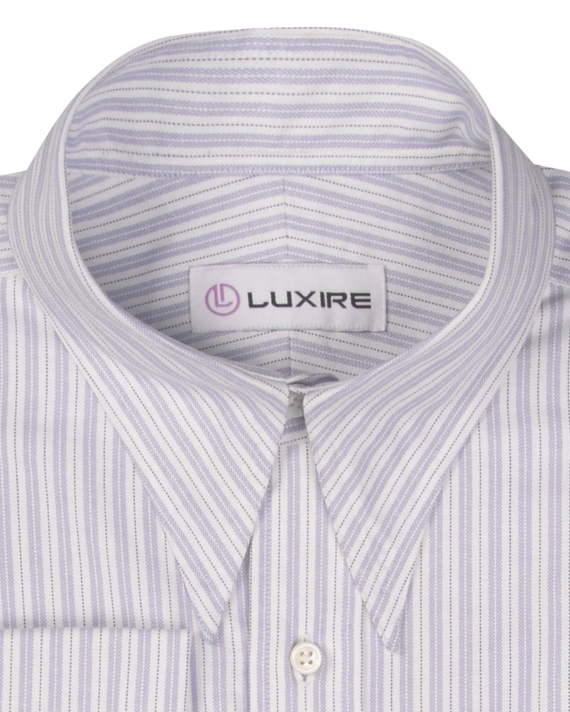 Alumo Oxford  Light Purple and Navy Stripes