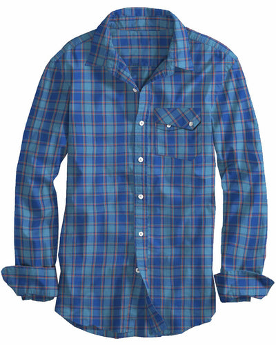 Dark Light Blue Orange Checks