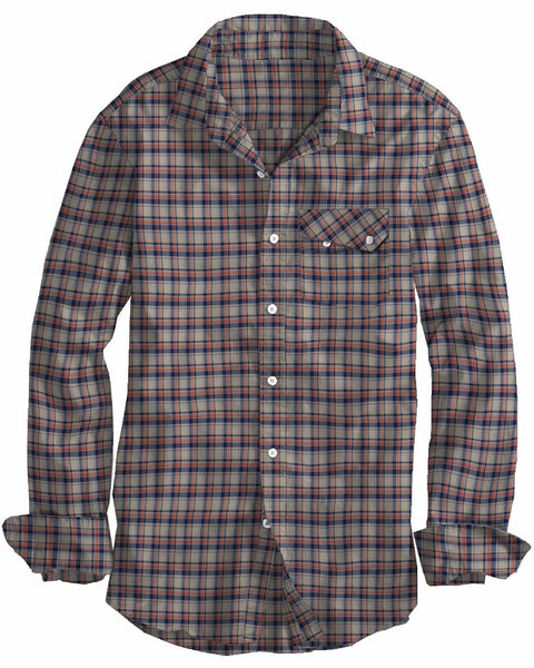 Blue Orange Tartan Checks On Yellow