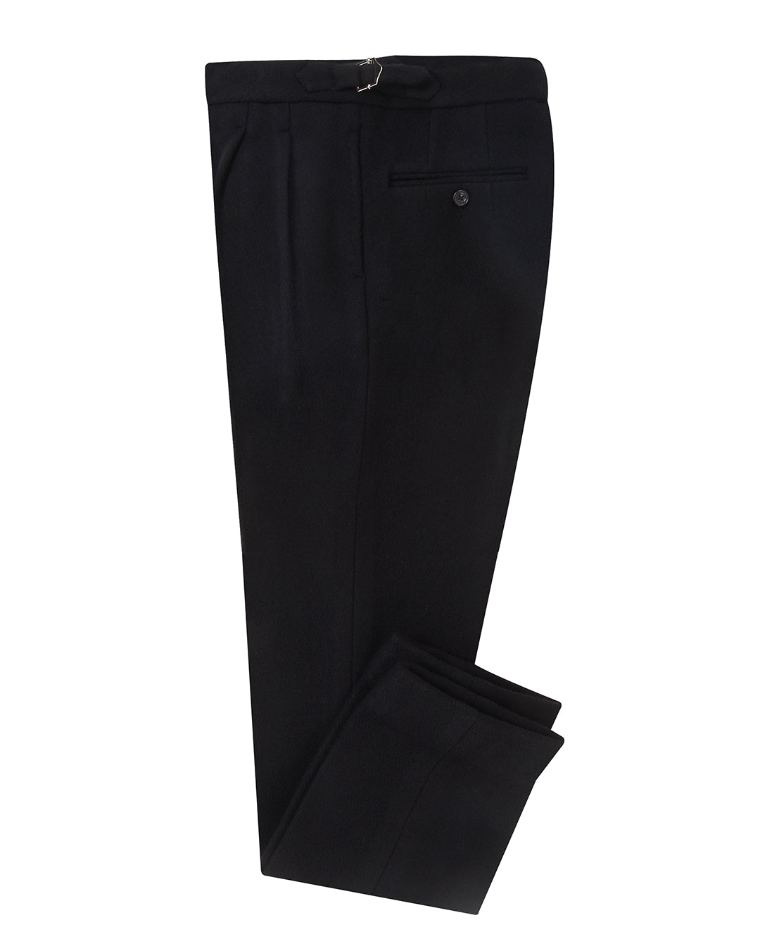 Black Wool Heavy Flannel Pant - 1