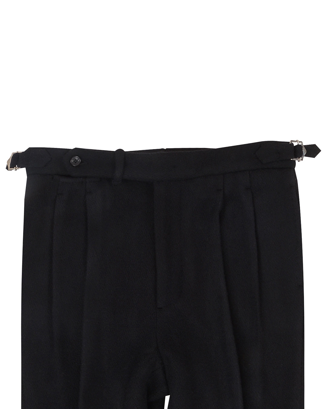 Black Wool Heavy Flannel Pant