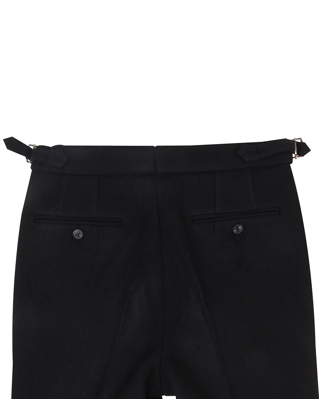 Black Wool Heavy Flannel Pant