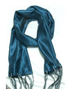 Wool Silk Scarf - Navy Polka