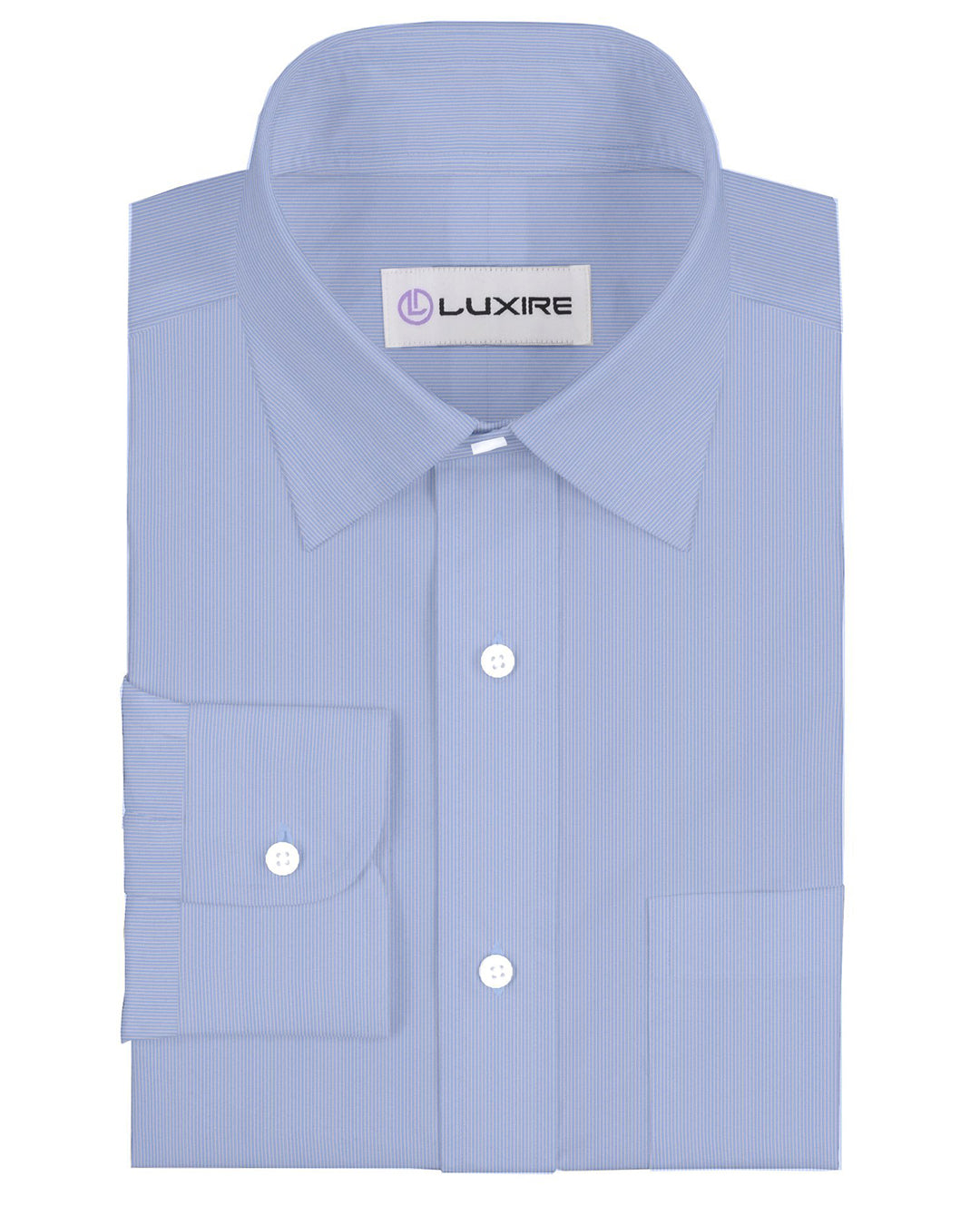 Baby Blue Whtile Candy Stripes Shirt - 1