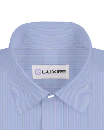 Baby Blue Whtile Candy Stripes Shirt