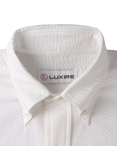 Canclini Long Beach: White Seersucker