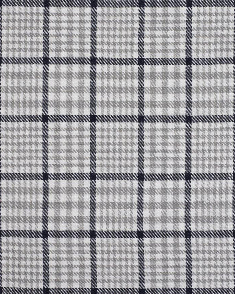 Dugdale Crommelin Linen - Silver Grey Black Checks