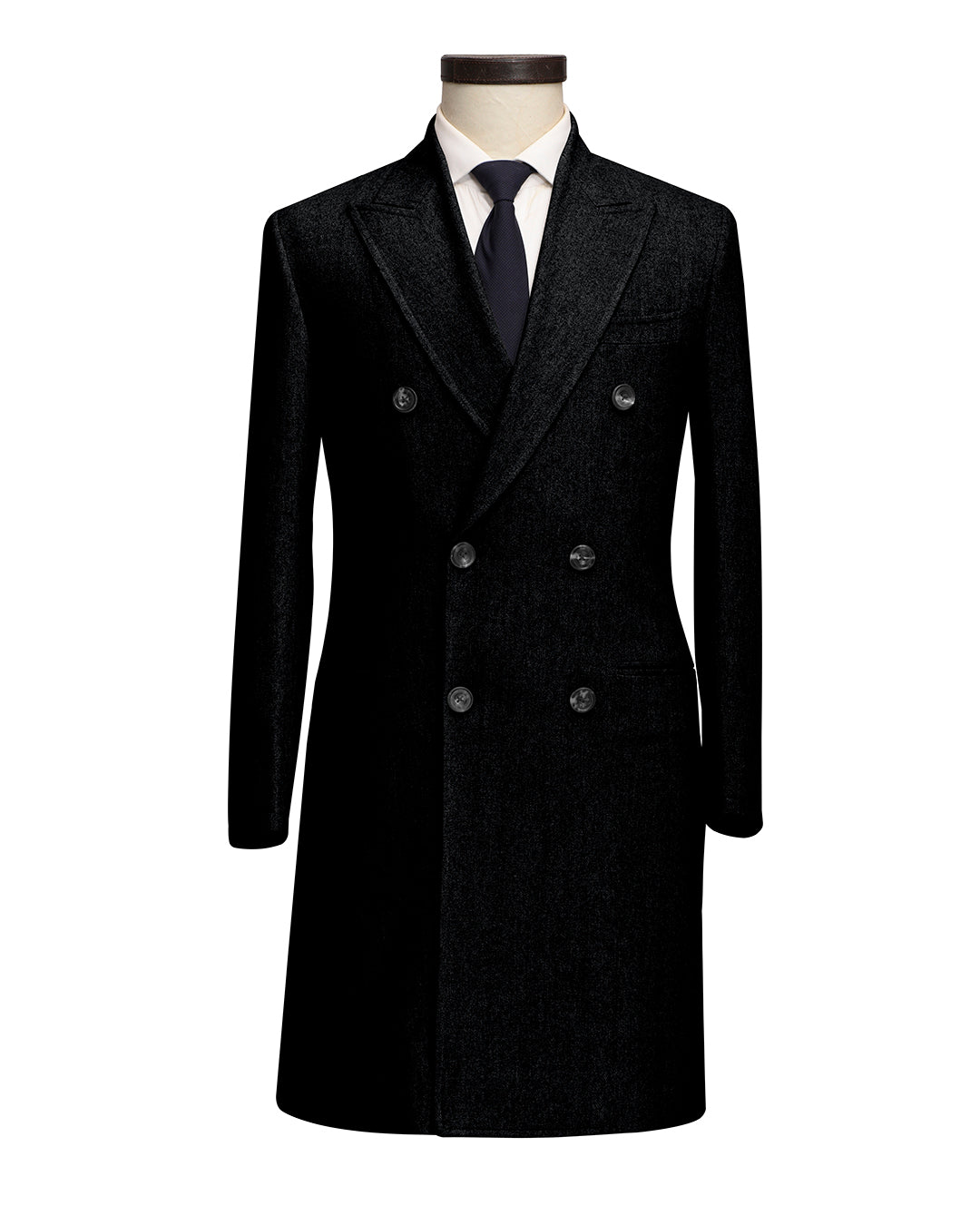 Luxire Charcoal Grey Wool Over Coat - 1