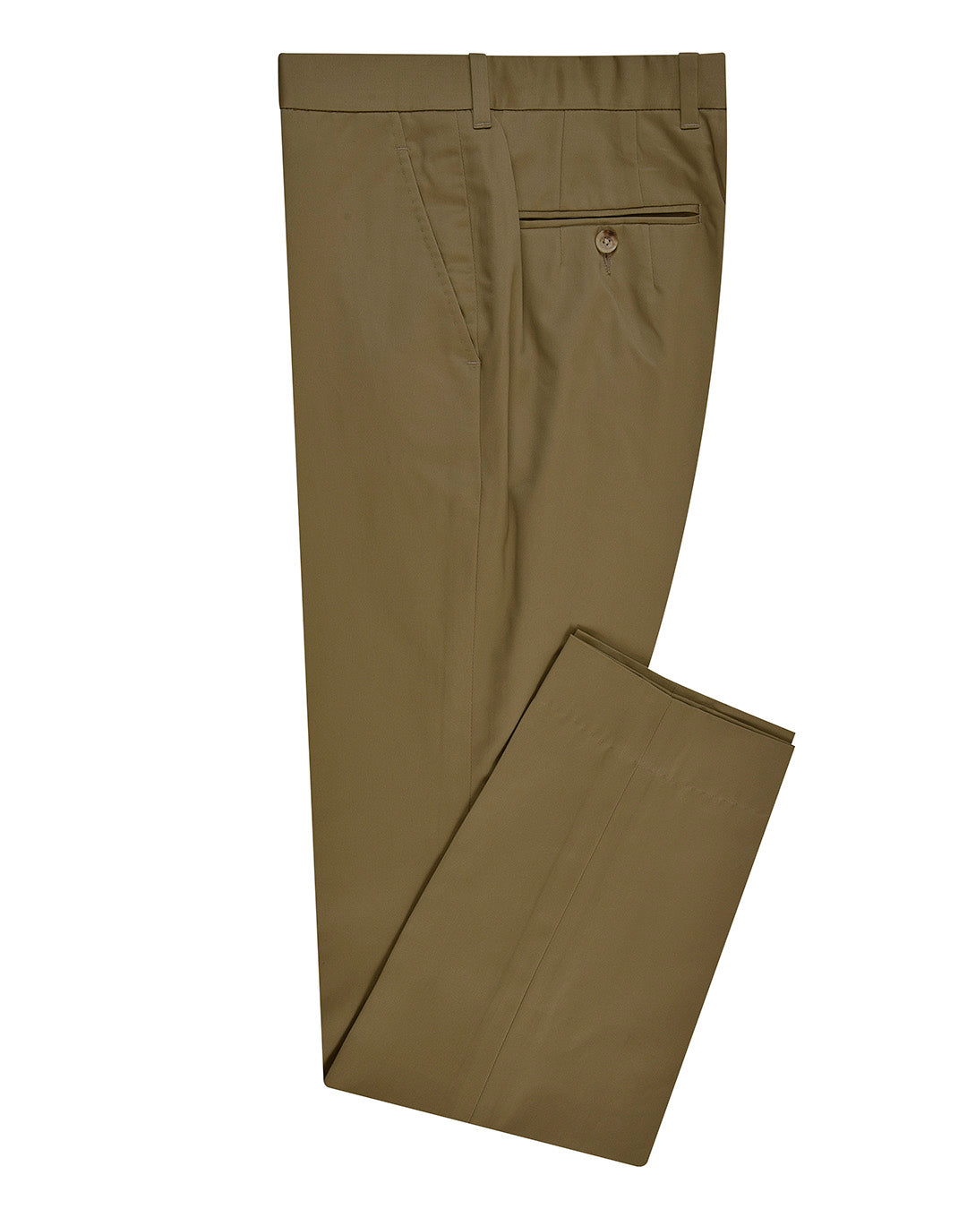 British Khaki Cotton Dress Pant - 1