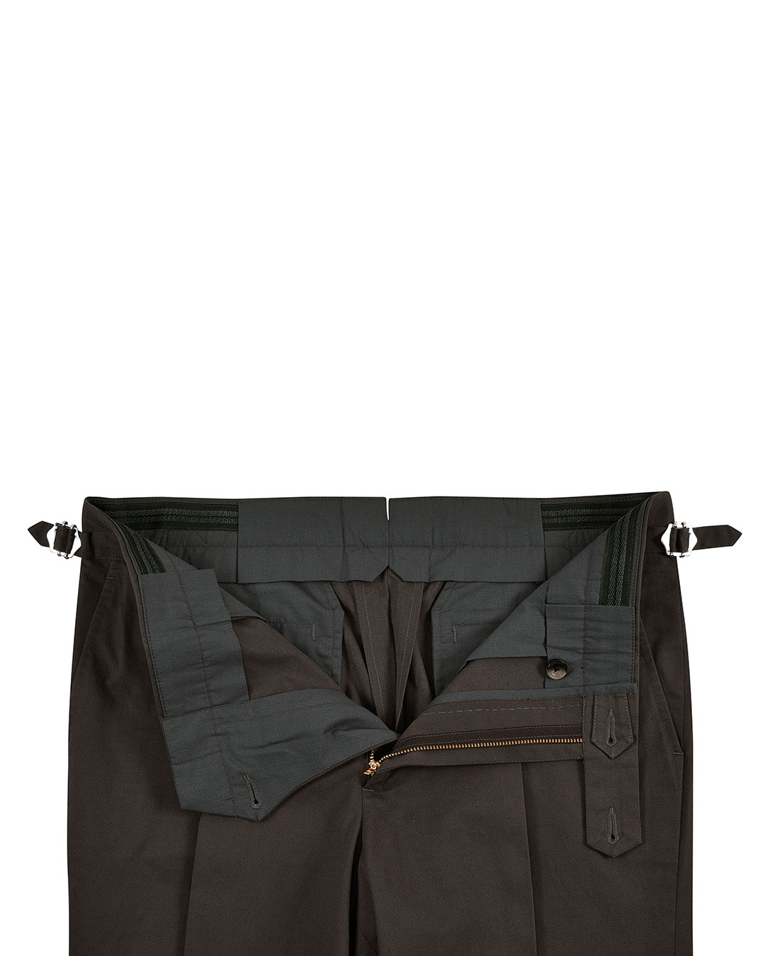 Pleated Choco Brown Pant - 3