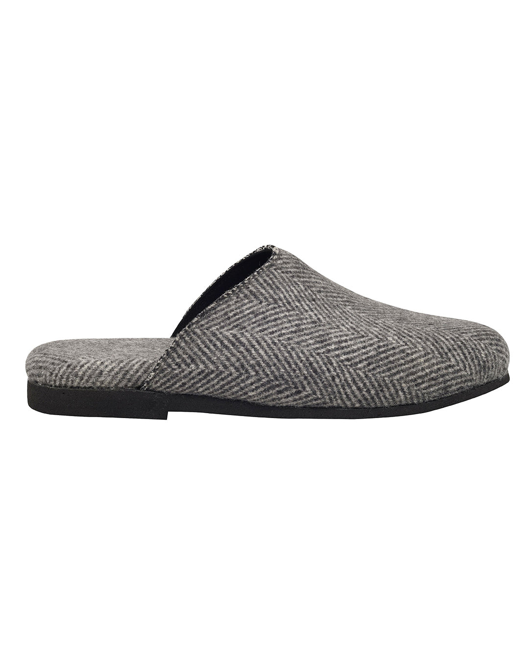 Suede-Cashmere Slippers Grey