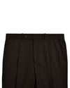 Brown Wool Birdseye Dress Pant