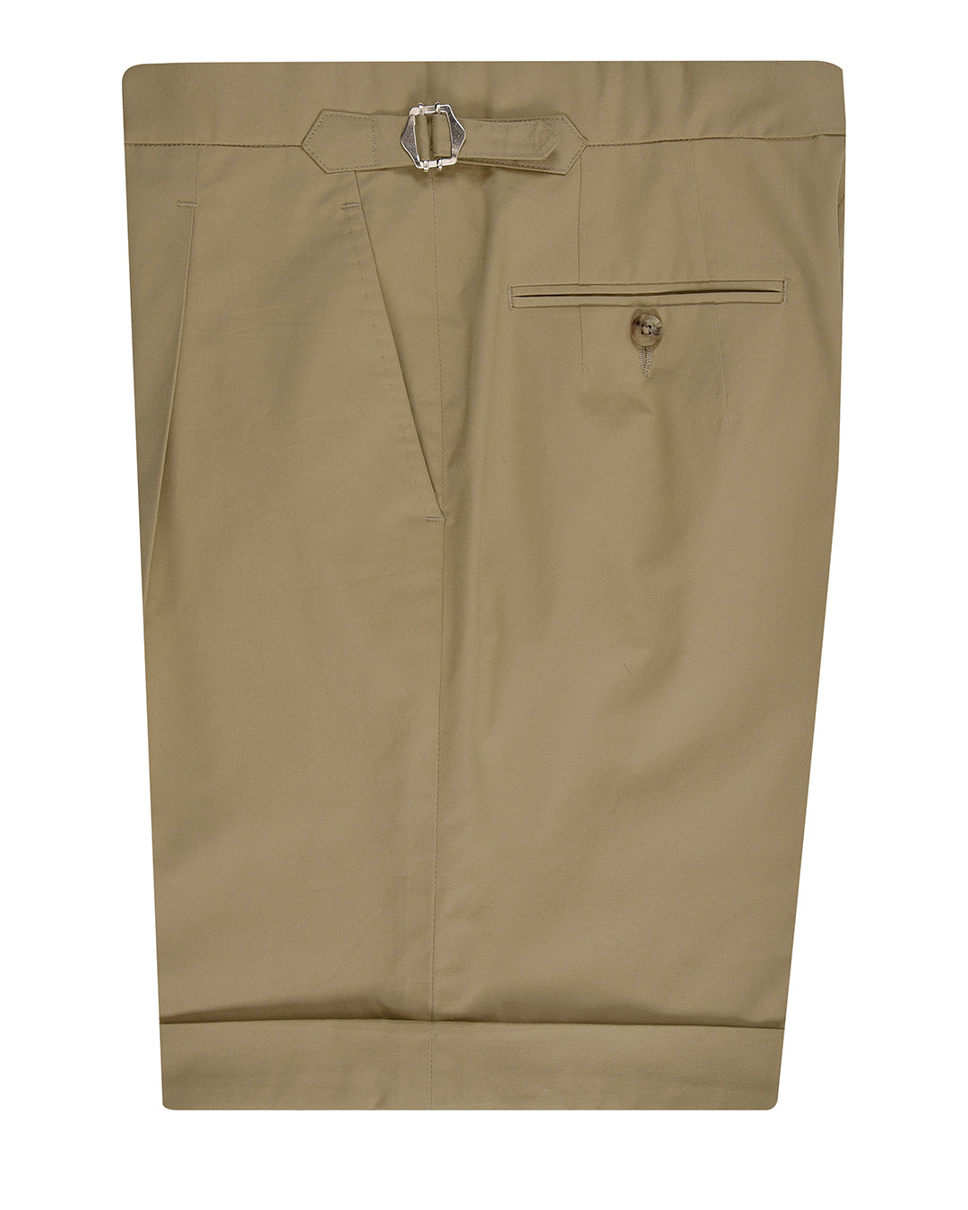 Dark Beige Plain Shorts - 1