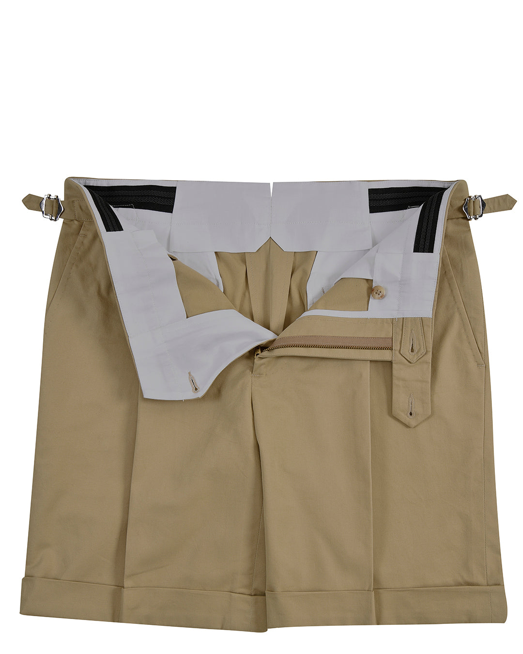 Dark Beige Plain Shorts - 3